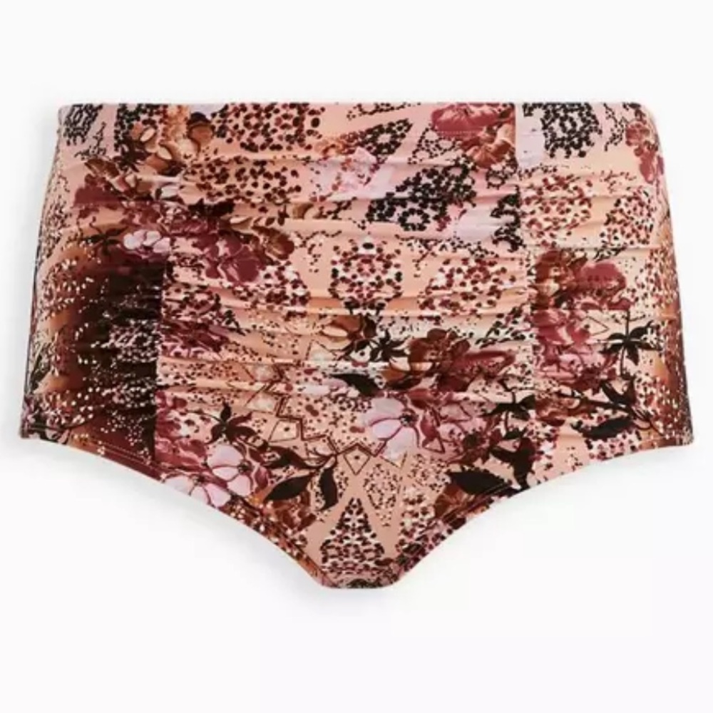 Torrid High Rise Ruched Swim Bottoms